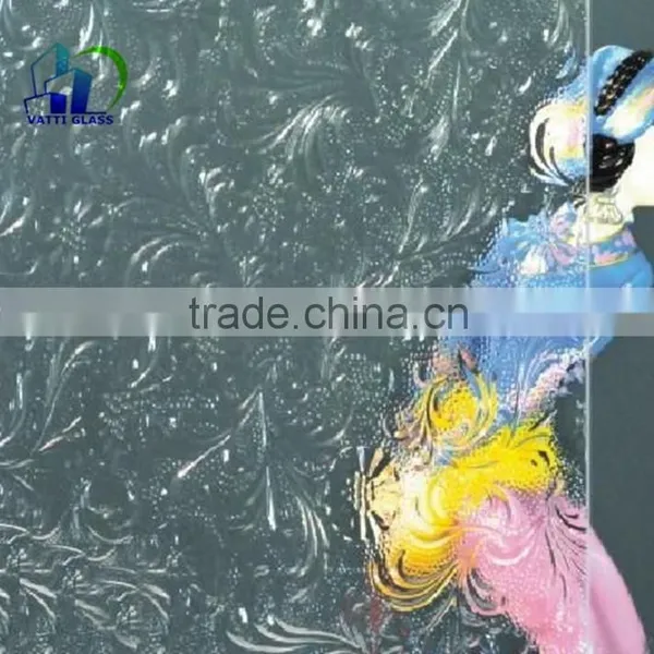 Clear Patterned Glass Partition for Kitchen Pressed Glass Patterns photo-2