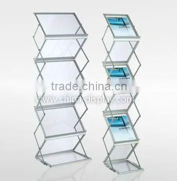 A3&A4 Acrylic Portable Z Shape Brochure Stand Display photo-2