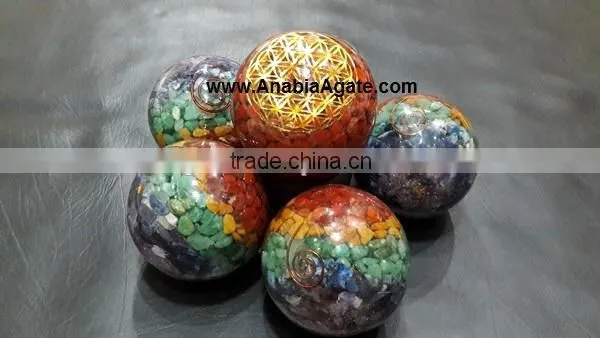 Chakra Layer Orgone Ball For Sell : Wholesale Orgone Ball : Orgone Spheres photo-3