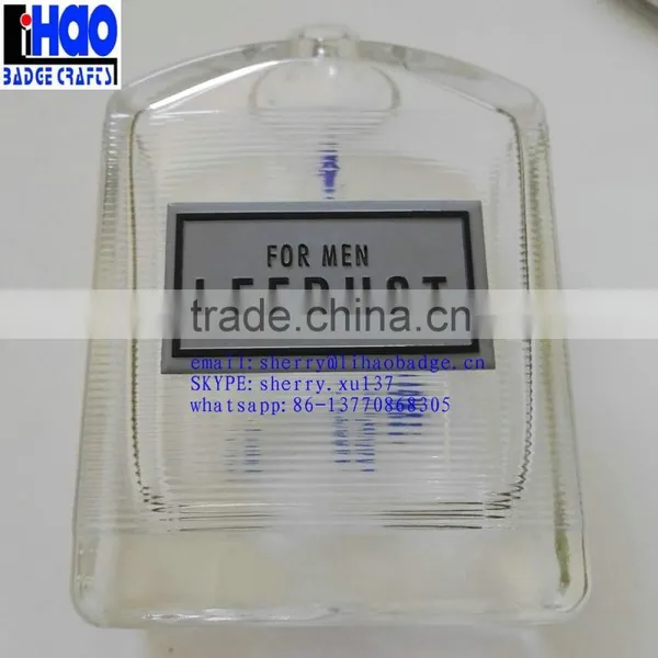 Custom Metal Logo Aluminum Metal Perfume Bottle Label Sticker photo-4