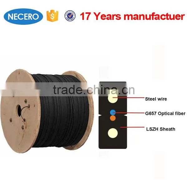 4 Core G657A LSZH FTTH Flat Drop Fiber Optic Cable photo-2