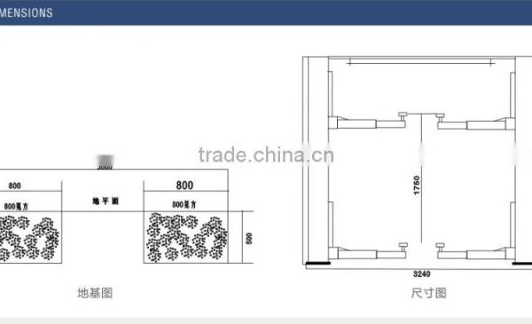 2-post 3.5T Single Side Lock Car Floor Lift photo-3
