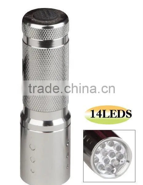 14 LEDs Aluminum Flashlight