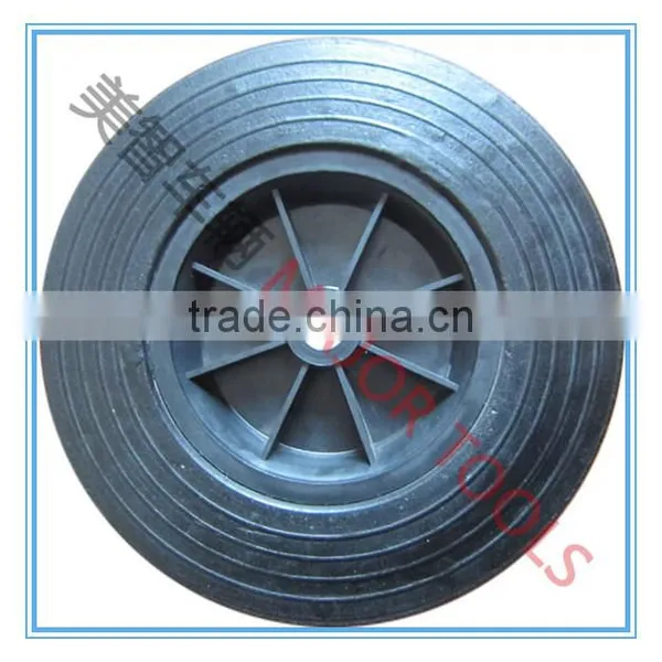 11X2.50 Striped Pattern Solid Rubber Wheel photo-2