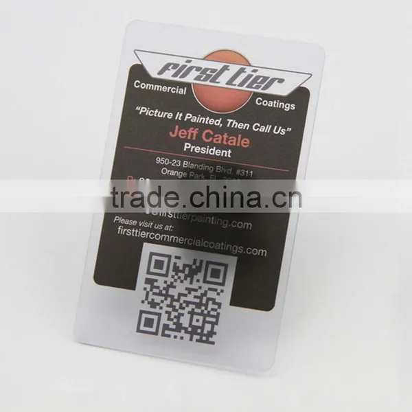 Custom Transparent Business Cards Clear Frosted Plastic PVC Card photo-2