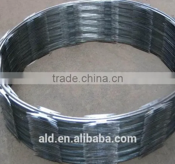 2015 Spring Canton Fair 14.4D29 Hot Dip Galvanized Concertina Razor Wire, Blade BTO-22 30 CBT-60 65,barbed Wire ISO9001 photo-2