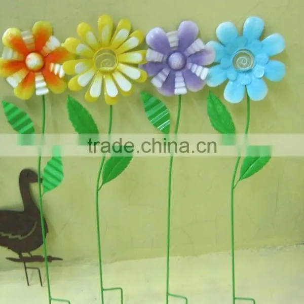 Garden Decoration Flower Stakes Decorative Flower Stake Metal Flower Stake Flower Garden Decoration Stake Flower Pick photo-2