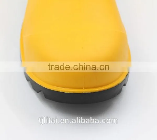 Yellow Black Work Boot With Steel Toe Pvc Safety Shoes photo-6