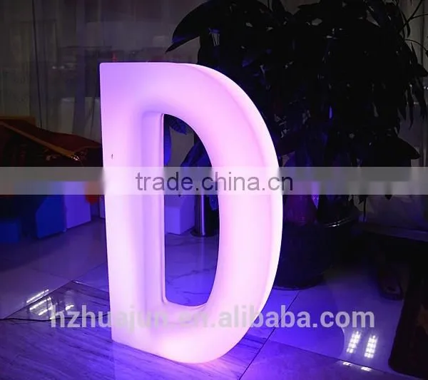 China Wholesale Plastic Led Letters Light Lamp for Adverdisement With 16 Changeable Colors photo-2