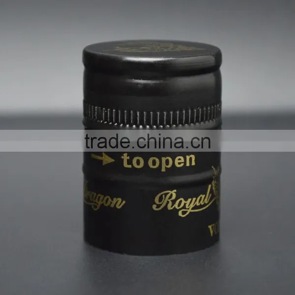 Black Aluminum Cap for Vodka Wine Glass Bottle Cap photo-2
