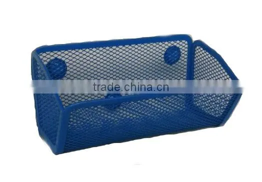 Blue Metal Mesh Rectangle Magnetic Holder With Magnets photo-2