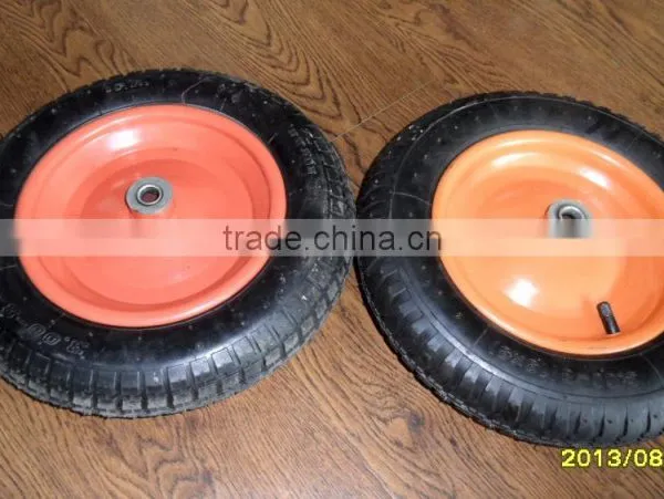 Size 13x3 Wheel Top Quality Rubber Wheel With Steel Rim 13*3 photo-4