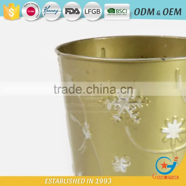 Wholesale Powder Coated Metal Homeware Embossing Outdoor Flowers in Pots Wholesale Metal Pots Face Flower Pot photo-6