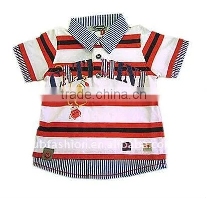 Wide Stripe With Applique Polo Boys' T-shirts