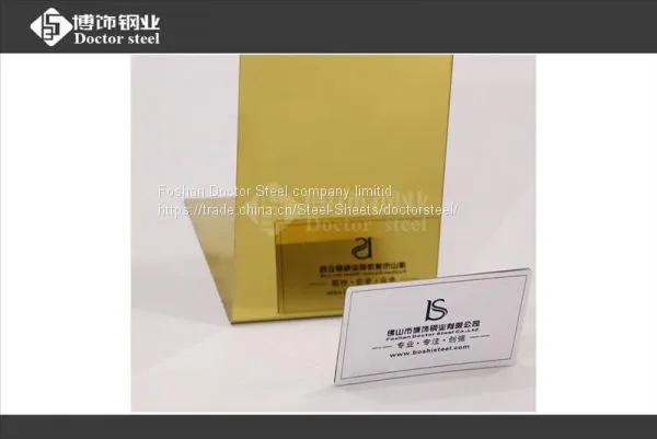 High Quality 304 Titannium Mirror Stainless Steel Sheet photo-3