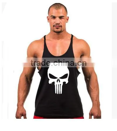 2016 Trade Assurance 100% Cotton Custom Print Athletic Tank Top photo-2