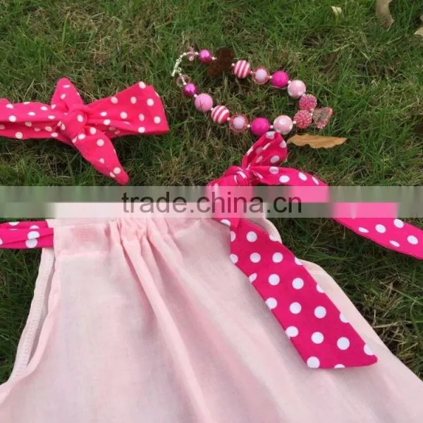 New Hot Sell Girls Summer Cartoon Butterfly Dress With Necklace and Headband Set photo-4