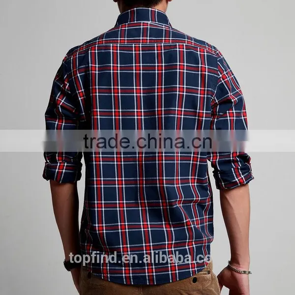 2016 Classic Casual Plaid Pattern Long Sleeve Flannel Italian Shirt for Men photo-2