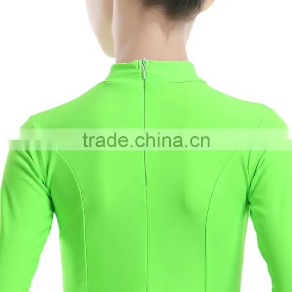 New Children Latin Dancewear Costumes Matt Pure Color Smooth Material Performance Dress Rumba Latin Clothing For Girls photo-5