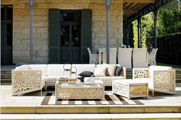 UV Resistant Outdoor Garden Furniture Comfortable Commercial Customized