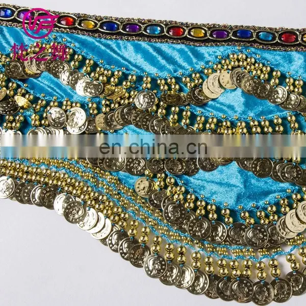 Hot Sale Egyptian Gold Coins Belly Dance Hip Scarf Y-2034# photo-4