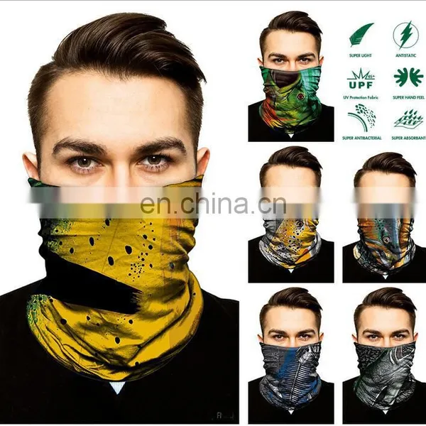 Polyester Head Tube 3D Custom Digital Printing Design High UV Bandana photo-3