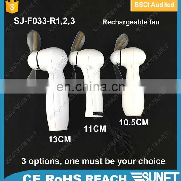 Hot Sale Promotion Custom Logo Print and Customized Message Rechargeable Battery Led Fan photo-6