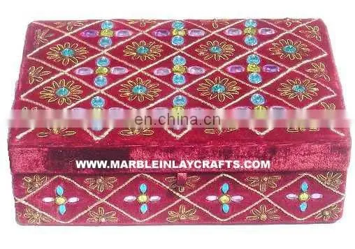 Decorative Zari Hand Embroidery Box