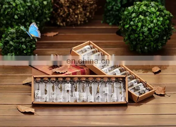 Antique Metal Pendant Charms Wishing Bottle Cork Creative Mini Glass Bottle With Charms photo-3