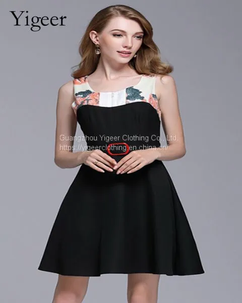 Black Sleeveless Midi Dress With Waist Band photo-2