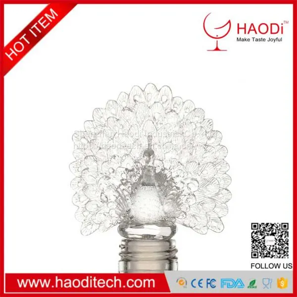 HD-JS0017 Peacock Elegant Bird Design Creative Wine Bottle Stopper for Promotional Gifts