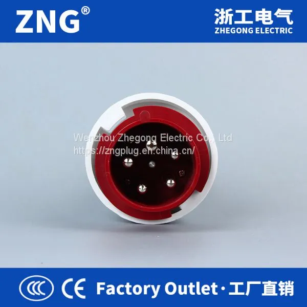 Industrial Plug AC380V 63Amp 3P+N+PE, IP67 Waterproof IEC309 Plug With 3-phase-5-wire photo-2