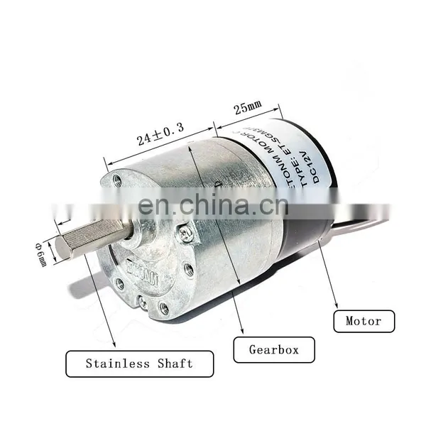 ET-SGM37BL-B 100rpm 12V 24V Brushless Motor With Hall Sensor photo-2