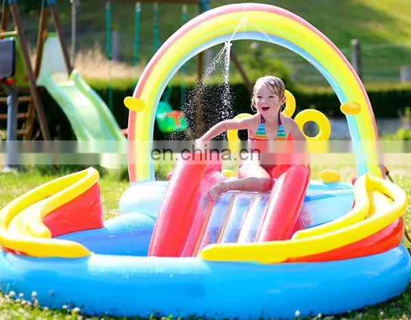 Rainbow Ring Inflatable Play Center Inflatable Pool Slide For Kids photo-3