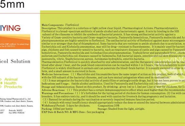 GMP Veterinary Medicine Florfenicol Solution 100ml Chicken Antibiotics Manufacturer photo-2