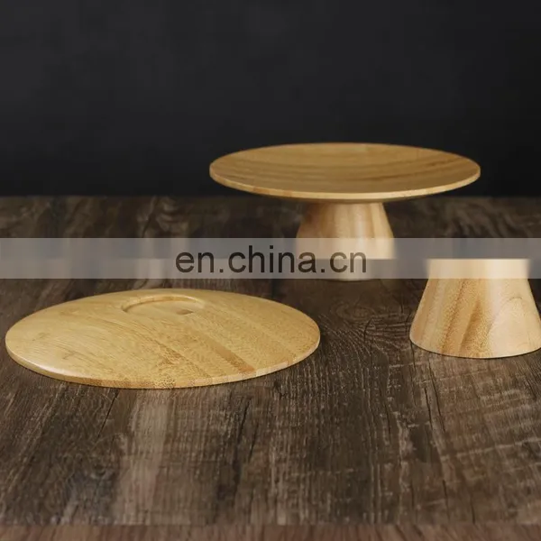 Eco-friendly Bamboo Cake Cookies Stand Wooden Fruit Tray Cupcake Storage Rack Kitchen & Tabletop photo-2