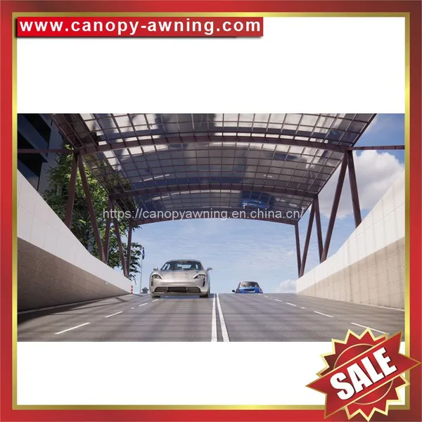 Outdoor Passage Walkway Corridor Canopy Canopies Cover Awning Shelter With Aluminum Framework and Polycarbonate Sheet photo-3