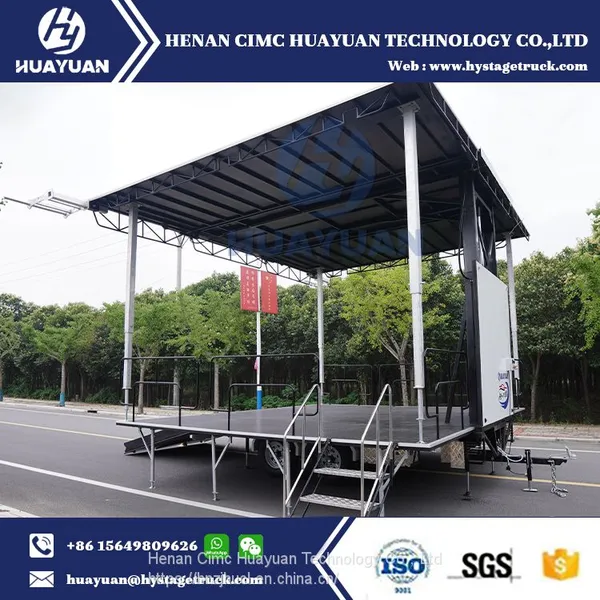HUAYUAN ST180 Hydraulic Portable Mobile Stage Trailer photo-3