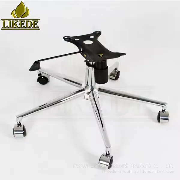 Metal Five-Legged Office Computer Chair Base Chrome Iron Steel Stylish Metal Furniture Legs photo-3