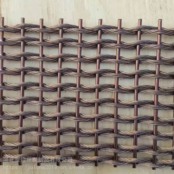 Pattern Customized 304 Stainless Steel Decorative Gold Metal Woven Wire Screen Mesh