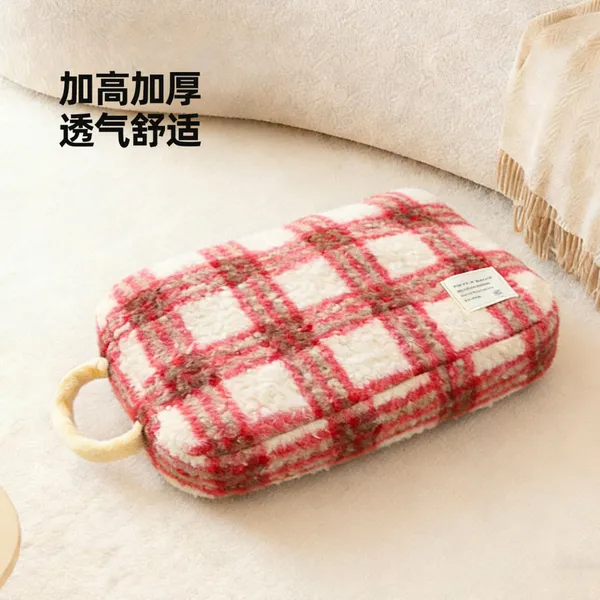 Round Cozy Donut Pet Bed for Small Dogs and Cats, Soft Fluffy Design photo-5