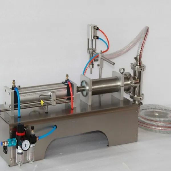 Piston Liquid Bottle Filling Machine Beverage Juice Wine MilkShower Gel One Nozzle Volumetric Horizontal