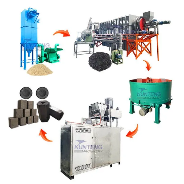 Natural Olive Wood Charcoal Production Line Quick-burning Charcoal Production Line Charcoal Extrusion Line EPC