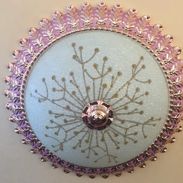 European Style Ceiling Light for Bedroom, Living Room, Study, Copper-colored Lamp, American Style Round Ceiling Light, Modern and Minimalist.