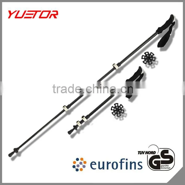 3 Sections External Quick Lock 80% Carbon Fiber Hiking Stick photo-3