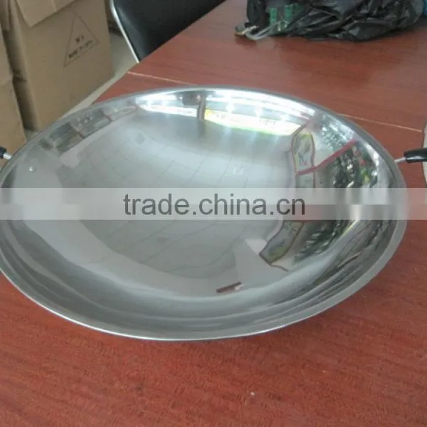 Luxury Chinese Style Kitchen Appliances Induction Stainless Steel Wok Pan With Both Handles photo-3