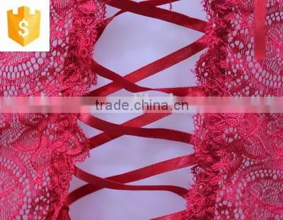 Red Sexy Lace Mature Lingerie, Transparent Sexy Women Lingerie Nighty Most Popular photo-6