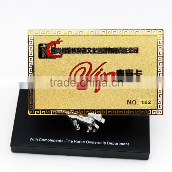 Custom Gold Plated Etch Metal Business Card