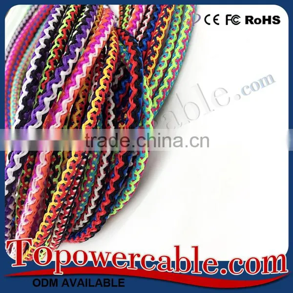 Best Braided Woven Fabric Audio Auxiliary AUX Wire Cable For Car Stereo And Speakers photo-5
