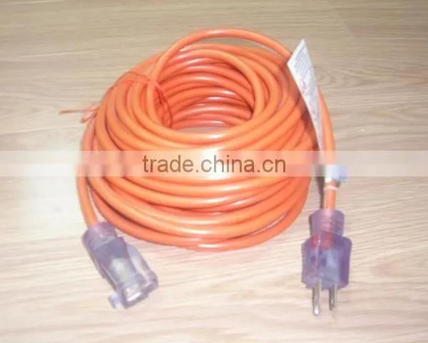 USA Extension Cord With Lighted Ends for Outdoor Using